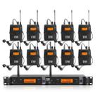 XTUGA IEM1200 Wireless Transmitter 10 Bodypack Stage Singer In-Ear Monitor System (AU Plug) - 1