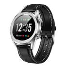 DT28 1.54inch IP68 Waterproof Silicone Strap Smartwatch Bluetooth 4.2, Support Incoming Call Reminder / Blood Pressure Monitoring / Watch Payment(Black Silver) - 1
