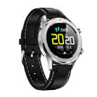 DT28 1.54inch IP68 Waterproof Silicone Strap Smartwatch Bluetooth 4.2, Support Incoming Call Reminder / Blood Pressure Monitoring / Watch Payment(Black Silver) - 2