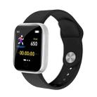 Y68 1.44 inch Smart Watch, Support Heart Rate Blood Pressure Blood Oxygen Monitoring (Silver Black) - 1