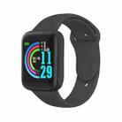 Y68M 1.44 inch Smart Watch, Support Heart Rate Blood Pressure Blood Oxygen Monitoring(Black) - 1