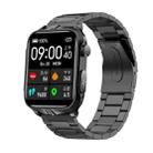 TK11P 1.83 inch IPS Screen IP68 Waterproof Steel Band Smart Watch, Support Stress Monitoring / ECG (Black) - 1