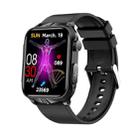 TK11P 1.83 inch IPS Screen IP68 Waterproof Silicone Band Smart Watch, Support Stress Monitoring / ECG (Black) - 1