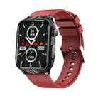 TK11P 1.83 inch IPS Screen IP68 Waterproof Silicone Band Smart Watch, Support Stress Monitoring / ECG (Red) - 1