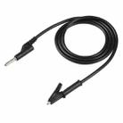 Thick Probe to Alligator Clip Test Lead Single Cable, Length: 1m (Black) - 1