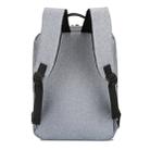 POFOKO Large-capacity Waterproof Oxford Cloth Business Casual Backpack with External USB Charging Design for 15.6 inch Laptops (Grey) - 5