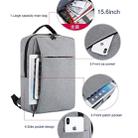POFOKO Large-capacity Waterproof Oxford Cloth Business Casual Backpack with External USB Charging Design for 15.6 inch Laptops (Grey) - 12