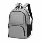 cxs-615 Multifunctional Oxford Laptop Bag Backpack (Light Grey) - 1