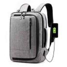 cxs-620 Multifunctional Oxford Laptop Bag Backpack (Light Grey) - 1