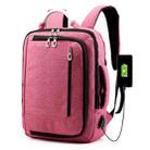 cxs-620 Multifunctional Oxford Laptop Bag Backpack (Wine Red) - 1