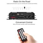 Car / Household Four Channels LED Display Amplifier Audio, Support Bluetooth / MP3 / USB / FM / SD Card with Remote Control, US Plug - 12