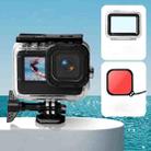 Waterproof Case + Touch Back Cover + Color Lens Filter for GoPro HERO10 Black / HERO9 Black (Red) - 1