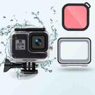 45m Waterproof Case + Touch Back Cover + Color Lens Filter for GoPro HERO8 Black (Pink) - 1