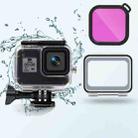 45m Waterproof Case + Touch Back Cover + Color Lens Filter for GoPro HERO8 Black (Purple) - 1
