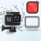 45m Waterproof Case + Touch Back Cover + Color Lens Filter for GoPro HERO8 Black (Red) - 1