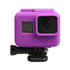 Original for GoPro HERO5 Silicone Border Frame Mount Housing Protective Case Cover Shell(Purple) - 1