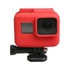 Original for GoPro HERO5 Silicone Border Frame Mount Housing Protective Case Cover Shell(Red) - 1