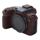 For Canon EOS R10 Soft Silicone Protective Case (Coffee) - 1