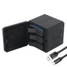 RUIGPRO USB Triple Batteries Housing Charger Box with USB Cable & LED Indicator Light for GoPro HERO6 /5(Black) - 1