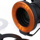 Circular LED Flash Light with 48 LED Lights & 6 Adapter Rings(49mm/52mm/55mm/58mm/62mm/67mm) for Macro Lens(Orange) - 4