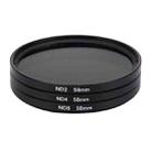 JUNESTAR Proffesional 58mm Lens Filter ND Filter Kits (ND2 + ND4 + ND8) for GoPro & Xiaomi Xiaoyi Yi & SJCAM Sport Action Camera - 3