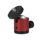 Mini 360 Degree Rotation Panoramic Metal Ball Head for DSLR & Digital Cameras (Red) - 2