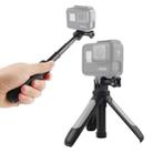 GP446 Multifunctional Mini Fixed Tripod for GoPro Hero11 Black / HERO10 Black /9 Black /8 Black /7 /6 /5 /5 Session /4 Session /4 /3+ /3 /2 /1, DJI Osmo Action and Other Action Cameras(Grey) - 1