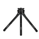 ADAI Adjustable Aluminum Alloy Mini Tripod Stand Tabletop Tripod for DSLR & Digital Cameras(Black) - 1