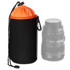 SLR Camera Lens Bag Micro Single Lens Bag Lens Inner Bile Bag Waterproof Protective Case Plus Velvet Thickening, Diameter: 10cm, Height: 18cm(Orange) - 1