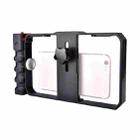 YELANGU YLG0901B Vlogging Live Broadcast Smartphone Plastic Cage Video Rig Filmmaking Recording Handle Stabilizer Bracket for iPhone, Galaxy, Huawei, Xiaomi, HTC, LG, Google, and Other Smartphones(Black) - 1