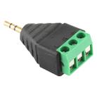 2.5mm Male Plug 3 Pole 3 Pin Terminal Block Stereo Audio Connector - 1