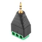 2.5mm Male Plug 3 Pole 3 Pin Terminal Block Stereo Audio Connector - 4