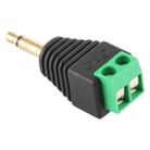 3.5mm Male Plug 2 Pole 2 Pin Terminal Block Stereo Audio Connector - 1