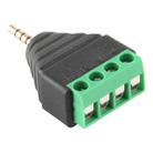 2.5mm Male Plug 4 Pole 4 Pin Terminal Block Stereo Audio Connector - 1