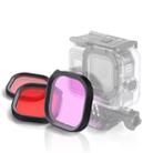 Pink Purple Red 3 Color Square Housing Diving Lens Filter Kits for GoPro HERO8 Black Original Waterproof Housing - 1