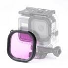 Square Housing Diving Color Lens Filter for GoPro HERO8 Black Original Waterproof Housing (Purple) - 1