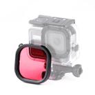 Square Housing Diving Color Lens Filter for GoPro HERO8 Black Original Waterproof Housing (Red) - 1