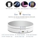 13.8cm Mirror Style USB Charging Smart 360 Degree Rotating Turntable Display Stand Video Shooting Props Turntable for Photography, Load 3kg(White) - 8