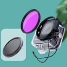 RUIGPRO for GoPro HERO8 Professional 58mm Color Dive Housing Lens Filter + Dive Housing Waterproof Case with Filter Adapter Ring & Lens Cap(Purple) - 1