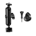 9cm Connecting Rod 20mm Ball Head Motorcycle Rearview Mirror Fixed Mount Holder with Tripod Adapter & Screw for GoPro Hero12 Black / Hero11 /10 /9 /8 /7 /6 /5, Insta360 Ace / Ace Pro, DJI Osmo Action 4 and Other Action Cameras(Black) - 1