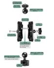 25mm Ball Head M10 Screw Motorcycle Fixed Mount Holder for GoPro, Insta360, DJI and Other Action Cameras(Black) - 3