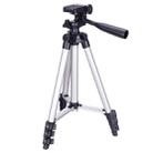 3120 Live Broadcast Tripod 4-Section Folding Legs Aluminum Alloy Tripod Mount with U-Shape Three-Dimensional Tripod Head for DSLR & Digital Camera, Adjustable Height: 34-103cm(Silver) - 1