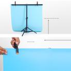 70x200cm T-Shape Photo Studio Background Support Stand Backdrop Crossbar Bracket Kit with 70x140cm Black / White Backdrops - 5