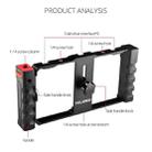 YELANGU PC02A Vlogging Live Broadcast Plastic Cage Video Rig Filmmaking Stabilizer Bracket for iPhone, Galaxy, Huawei, Xiaomi, HTC, LG, Google, and Other Smartphones(Black) - 7