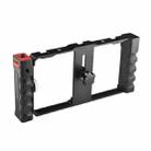 YELANGU PC02A Vlogging Live Broadcast Plastic Cage Video Rig Filmmaking Stabilizer Bracket for iPhone, Galaxy, Huawei, Xiaomi, HTC, LG, Google, and Other Smartphones(Black) - 9