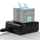 USB Dual Batteries Charger with Cable & Indicator Light for GoPro HERO9 Black / HERO10 Black(Black) - 4
