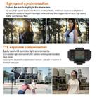 TRIOPO G2 Wireless Flash Trigger 2.4G Receiving / Transmitting Dual Purpose TTL High-speed Trigger for Nikon Camera - 6