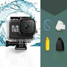 For GoPro HERO8 Black 45m Waterproof Housing Protective Case with Buckle Basic Mount & Screw & Floating Bobber Grip & Strap & Anti-Fog Inserts(Transparent) - 1
