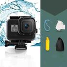 For GoPro HERO8 Black 45m Waterproof Housing Protective Case with Buckle Basic Mount & Screw & Floating Bobber Grip & Strap & Anti-Fog Inserts(Black) - 1