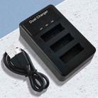 For Sony NP-BX1 LCD Display USB Triple Charger with USB Cable (Black) - 2